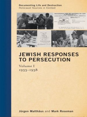 cover image of Jewish Responses to Persecution, Volume I